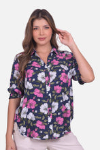 Cargar imagen en el visor de la galería, Blusa Gina Azul Navy
