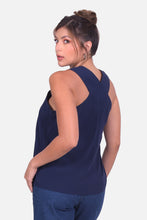 Cargar imagen en el visor de la galería, Blusa Baku Azul Navy
