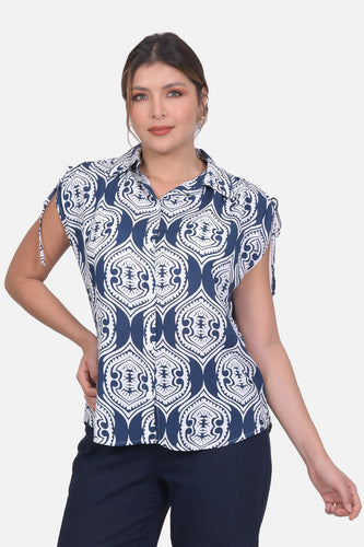 Blusa Antonia Azul Navy