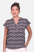 Cargar imagen en el visor de la galería, Blusa Ankara Negra
