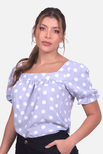 Blusa Espinela Azul Hortencia