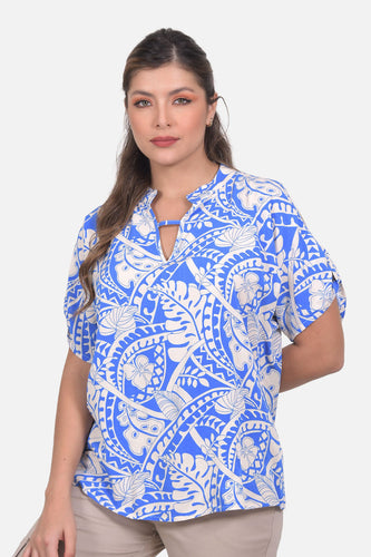Blusa Marfil Azul