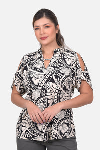 Blusa Marfil Negra