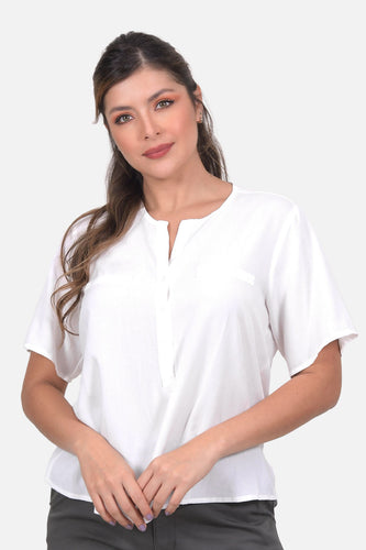 Blusa Flor Crudo