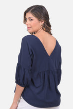 Cargar imagen en el visor de la galería, Blusa Lola Azul Navy
