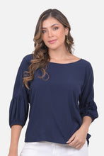 Cargar imagen en el visor de la galería, Blusa Lola Azul Navy
