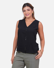 Cargar imagen en el visor de la galería, Blusa Holanda Negra

