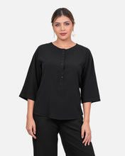 Cargar imagen en el visor de la galería, Blusa Casandra Negra
