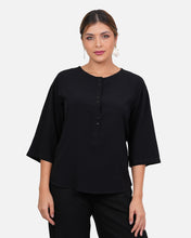 Cargar imagen en el visor de la galería, Blusa Casandra Negra
