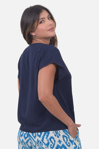 Blusa Caterina Azul Navy