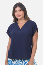 Cargar imagen en el visor de la galería, Blusa Caterina Azul Navy
