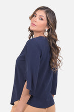 Cargar imagen en el visor de la galería, Blusa Estambul Azul Navy

