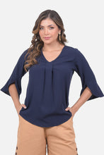 Cargar imagen en el visor de la galería, Blusa Estambul Azul Navy
