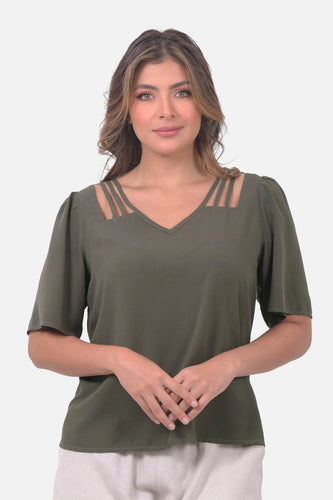 Blusa Matilde Verde Militar