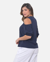 Cargar imagen en el visor de la galería, Blusa Lyon Azul Navy
