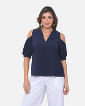 Cargar imagen en el visor de la galería, Blusa Lyon Azul Navy
