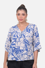 Cargar imagen en el visor de la galería, Blusa Gabriela Azul Hortencia
