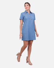 Cargar imagen en el visor de la galería, Vestido Merlina - Azul Medio
