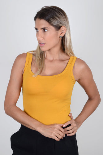 Basica Mujer Naranja Mostaza