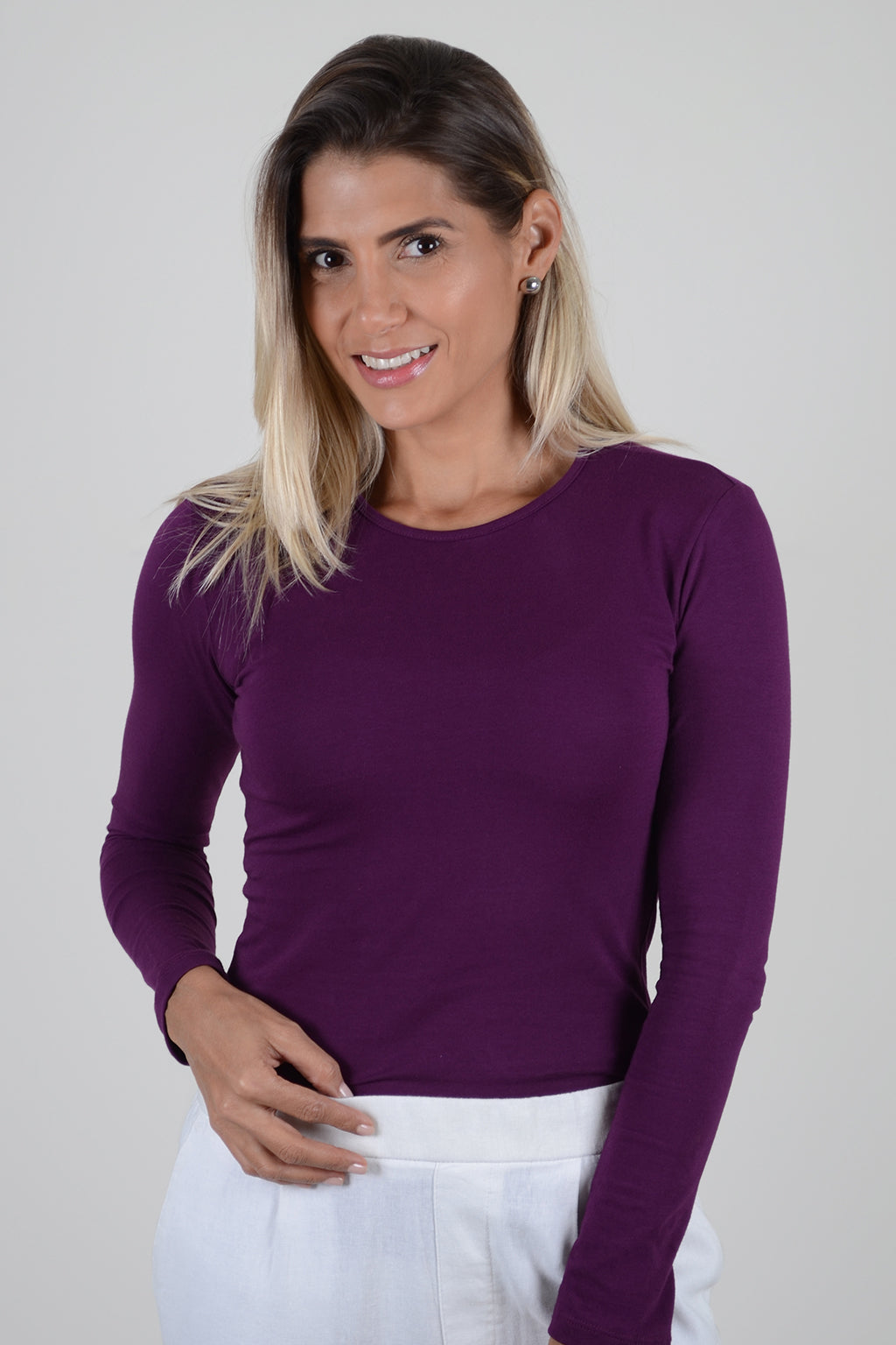 Basica Mujer Banana Ciruela