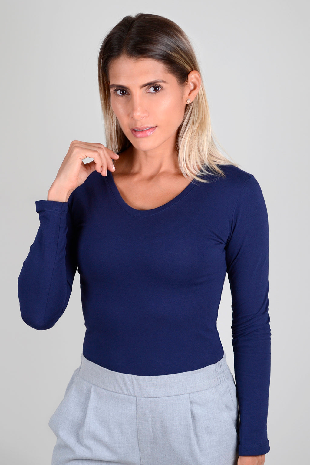 Basica Mujer Cereza Azul Navy
