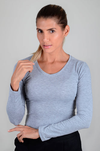 Basica Mujer Cereza Gris Jaspe