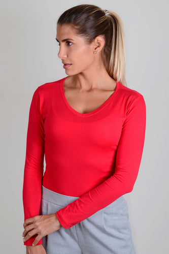 Basica Mujer Cereza Roja