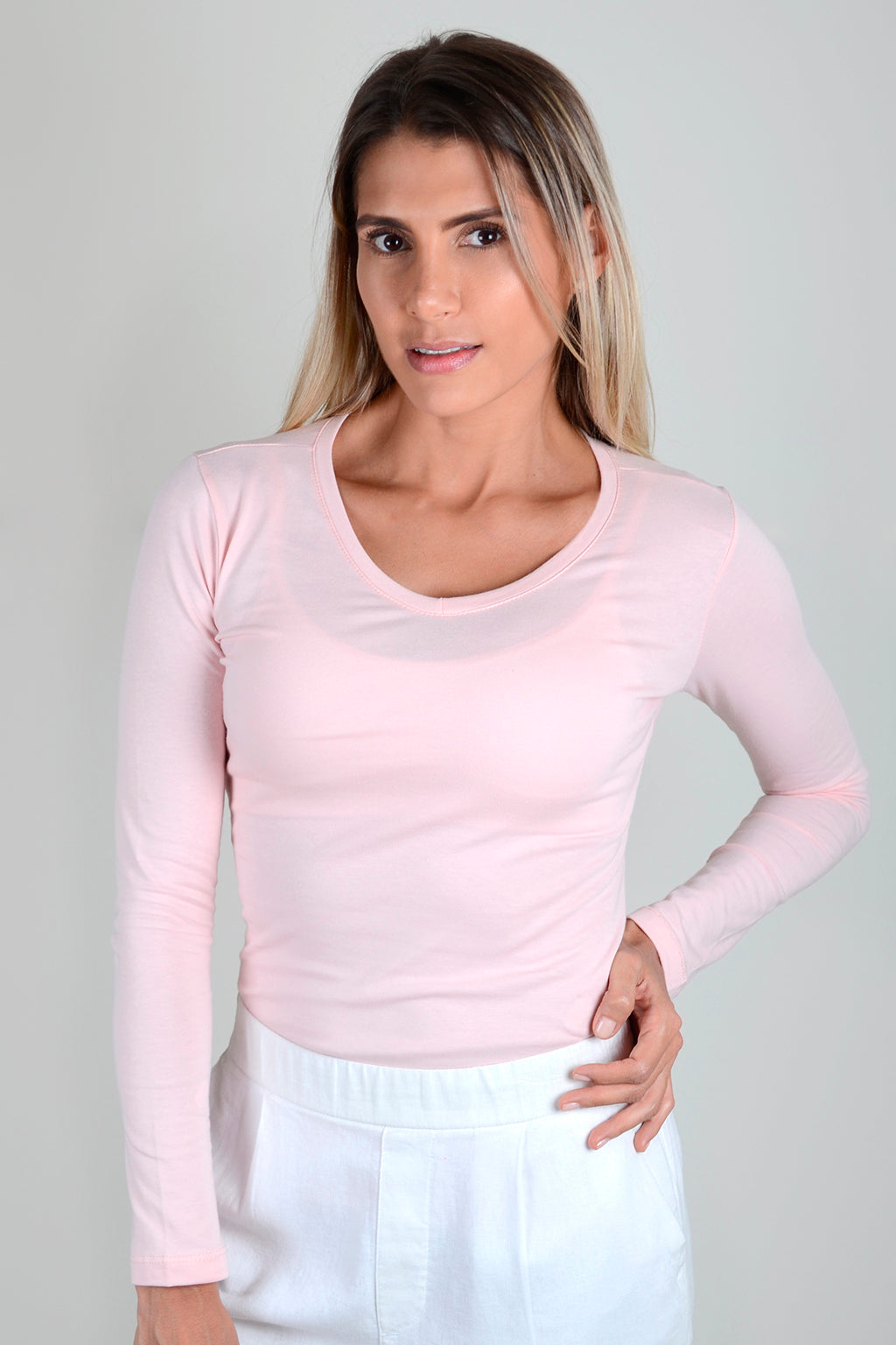 Basica Mujer Cereza Rosado Claro