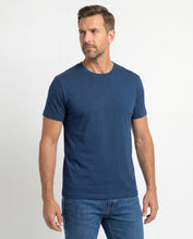 Cargar imagen en el visor de la galería, Camiseta Hombre Cuello Redondo Delgado Azul Oceano
