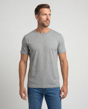Cargar imagen en el visor de la galería, Camiseta Hombre Cuello Redondo Delgado Gris Jaspe
