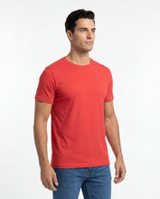 Cargar imagen en el visor de la galería, Camiseta Hombre Cuello Redondo Delgado Roja
