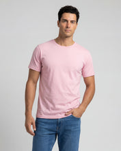 Cargar imagen en el visor de la galería, Camiseta Hombre Cuello Redondo Delgado Rosada
