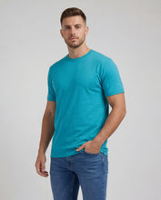 Cargar imagen en el visor de la galería, Camiseta Hombre Cuello Redondo Delgado Turqueza
