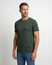 Cargar imagen en el visor de la galería, Camiseta Hombre Cuello Redondo Delgado Verde Botella
