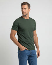Cargar imagen en el visor de la galería, Camiseta Hombre Cuello Redondo Delgado Verde Botella
