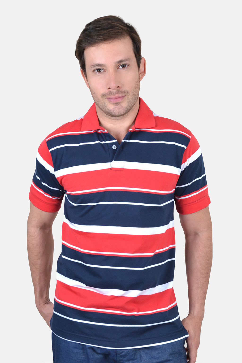 Polo Rayas Bravo Rojo