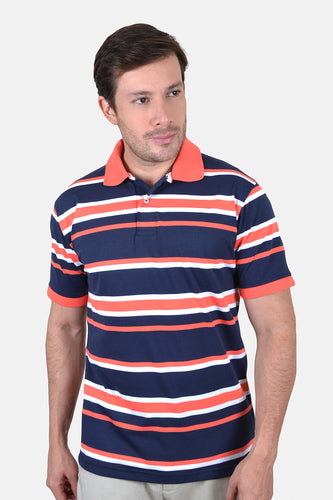 Polo Rayas Praga Coral