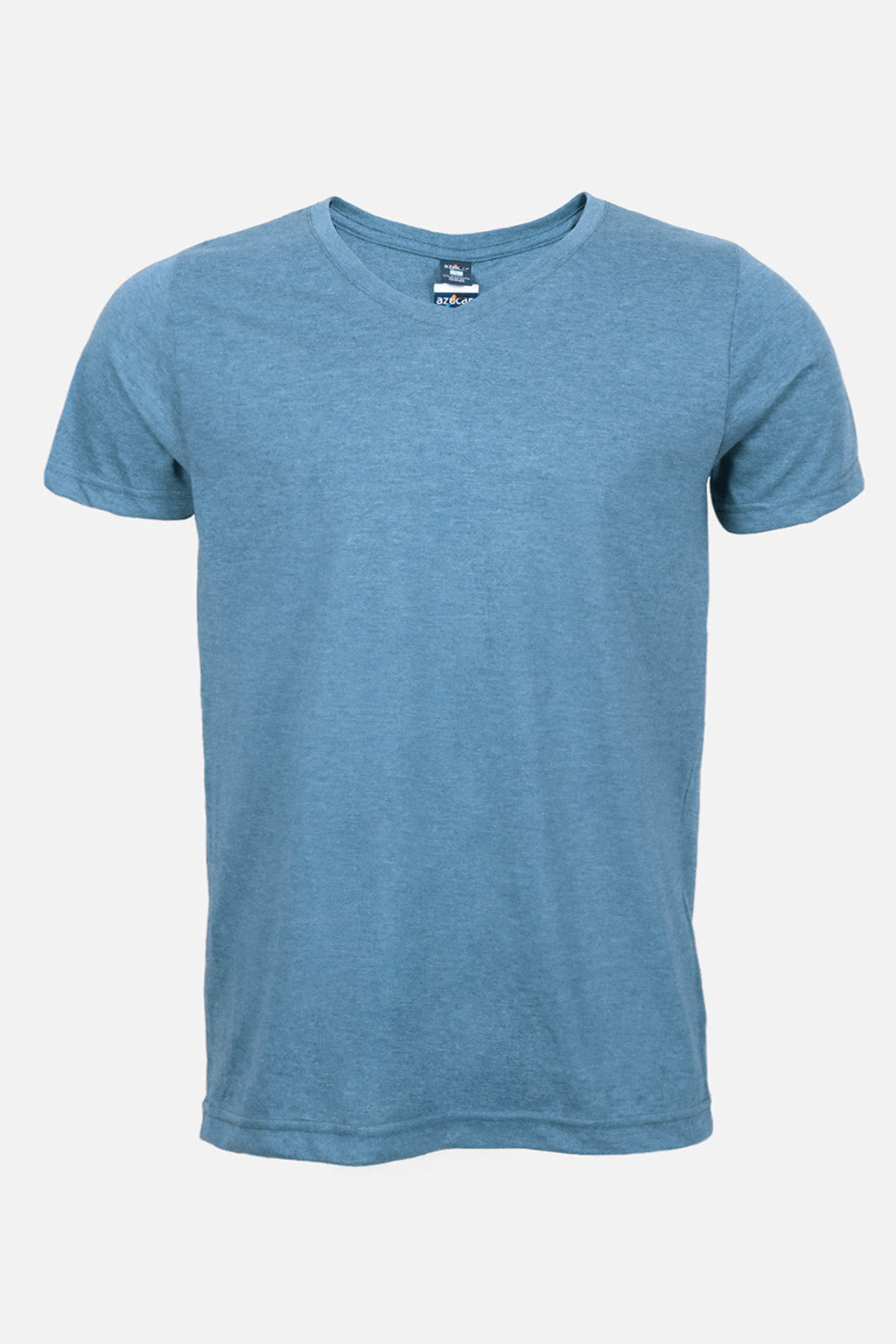 Camiseta Hombre Cuello V Cielo Jaspe