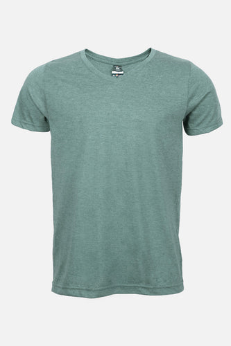 Camiseta Hombre Cuello V Verde Jaspe