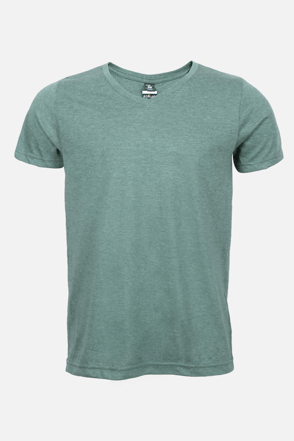 Camiseta Hombre Cuello V Verde Jaspe