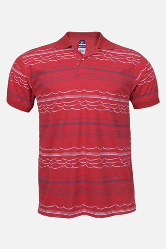 Polo Estampada Leon Rojo