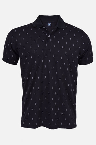Polo Estampada Teo Negro