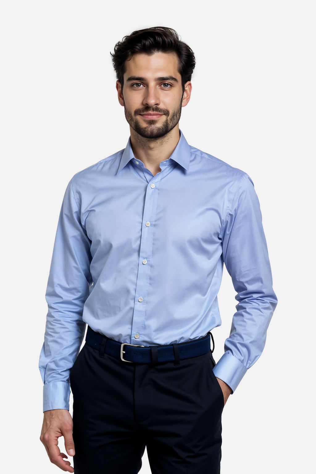 Camisas Oxford Azul Claro