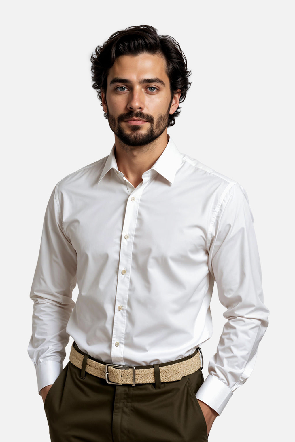 Camisas Oxford Blanco