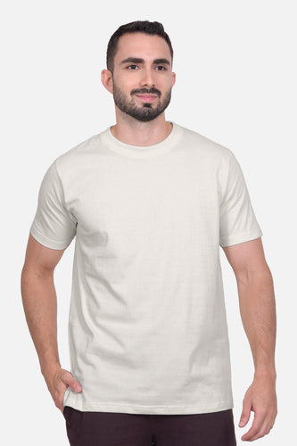 Camiseta Hombre Cuello Doble Arena