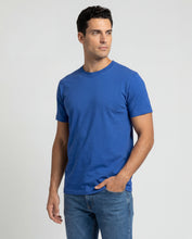 Cargar imagen en el visor de la galería, Camiseta Hombre Cuello Doble Azul Rey
