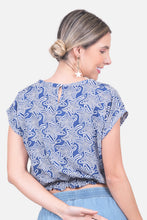 Cargar imagen en el visor de la galería, Blusa Carola Azul Navy
