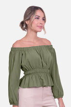 Cargar imagen en el visor de la galería, Blusa Iris Verde Militar
