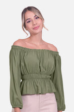 Cargar imagen en el visor de la galería, Blusa Iris Verde Militar
