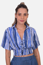 Cargar imagen en el visor de la galería, Blusa Nankin Azul
